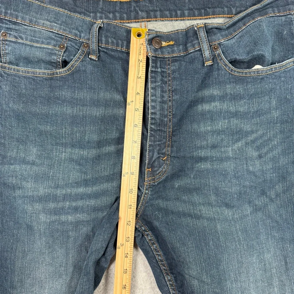 Levis 514 Straight Fit Jeans Mens 40x30 Dark Wash Blue Stretch Denim Classic